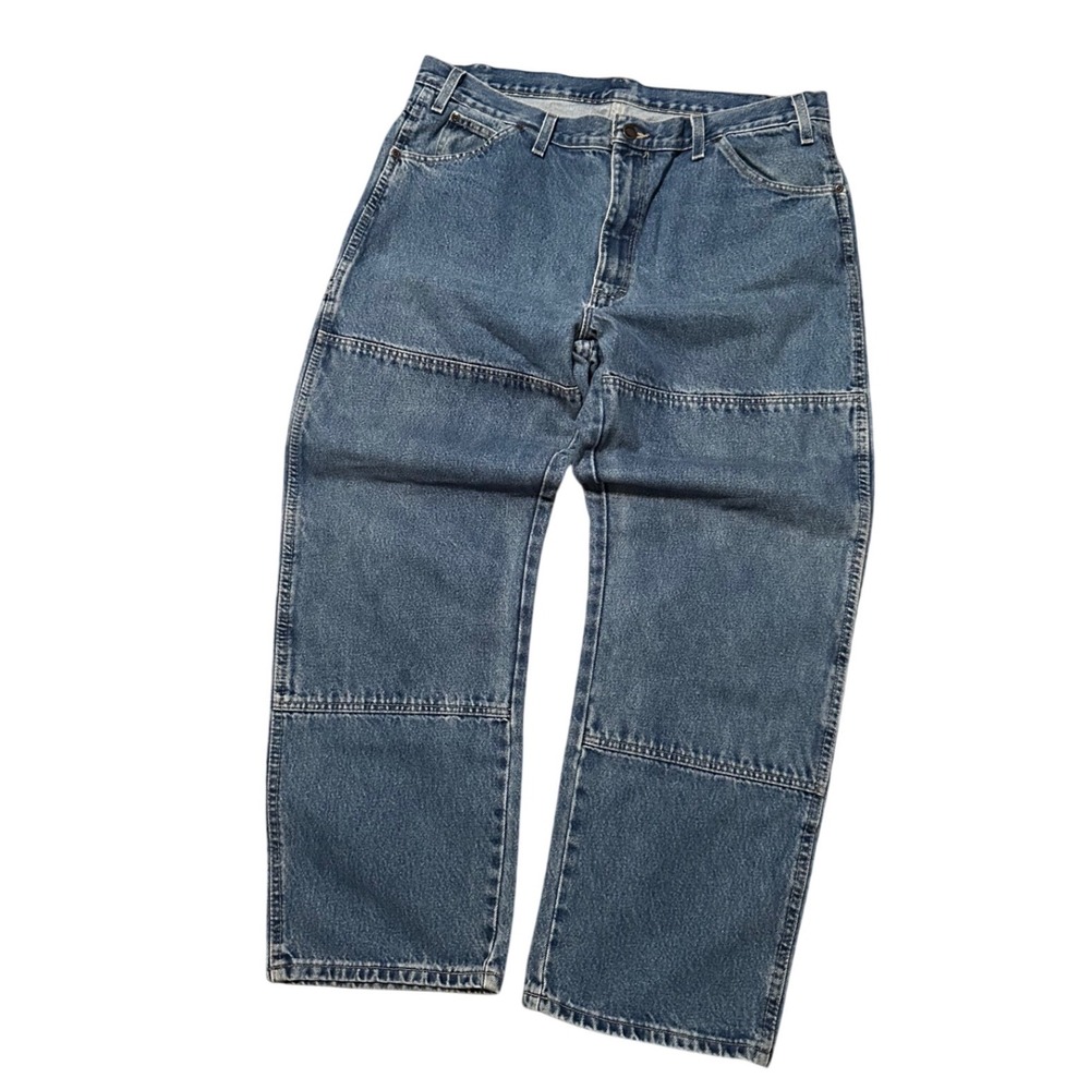 Dickies Relaxed Fit Double Knee Carpenter Jeans Mens 38x30 Blue Denim 15293SNB